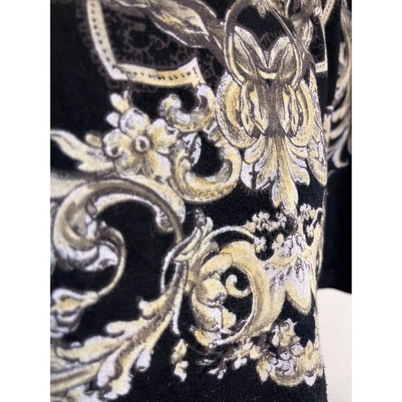 Vintage Cache Top Embellished S Black Regal Classic Preppy Y2K Retro Chic 80s - Picture 3 of 10